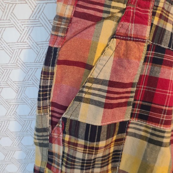 COPY - PLUGG JEAN CO Mens 100% Cotton Cargo Shorts #476116 Size 44 Red Plaid - Picture 7 of 11